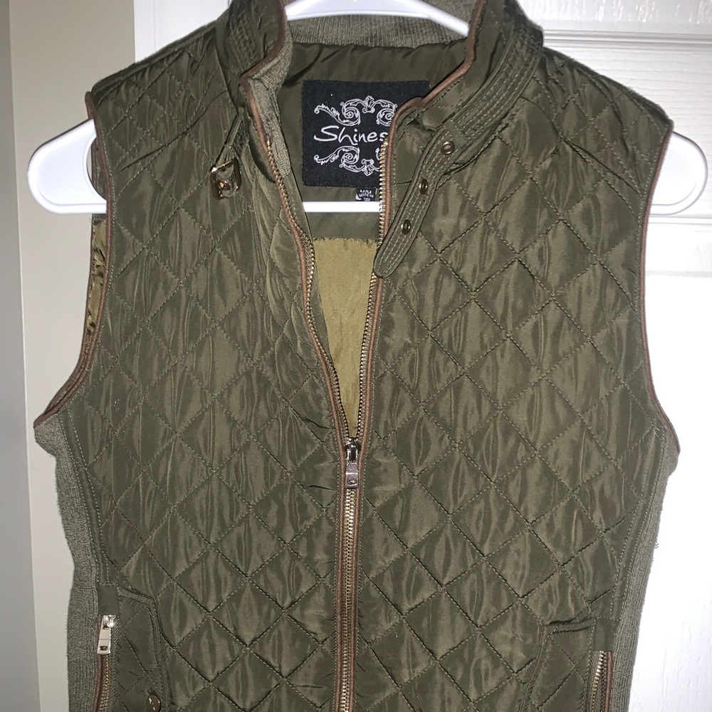 Olive green vest